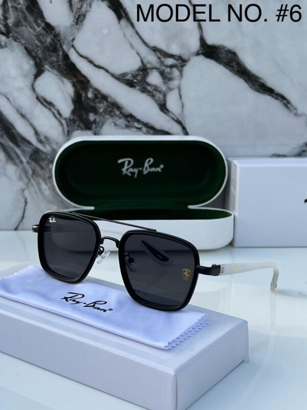 RAYBAN FERRARI BLACK TO BLACK LENS WHITE STICK - Image 2