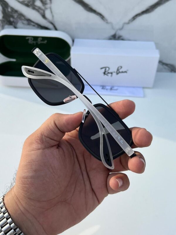 RAYBAN FERRARI BLACK TO BLACK LENS WHITE STICK - Image 5