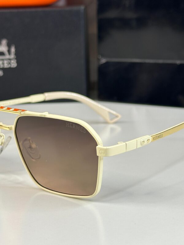 HERMES 2536 OFF WHITE BROWN - Image 3